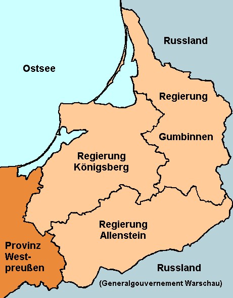 HIS-Data Provinz Ostpreußen Karte 1906