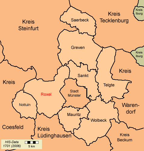 HIS-Data Münster Kreis Karte 1929