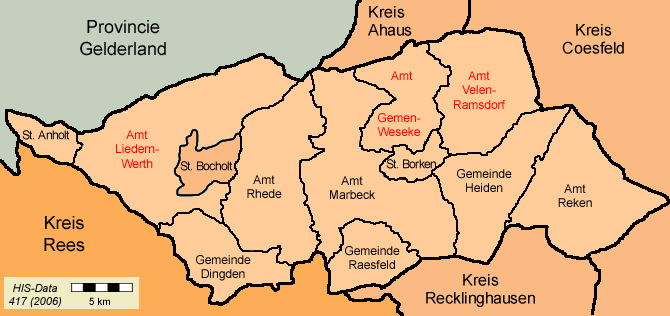 HIS-Data Borken Kreis (1816) Karte 1937