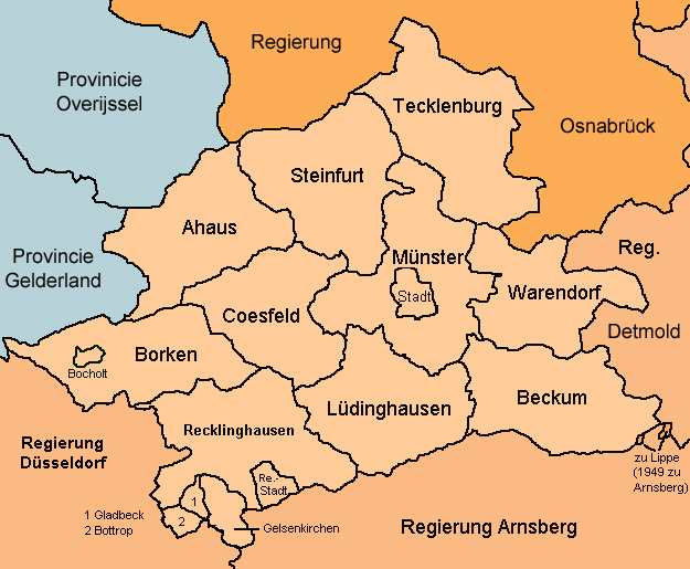 HIS-Data Münster Regierung Karte 1958