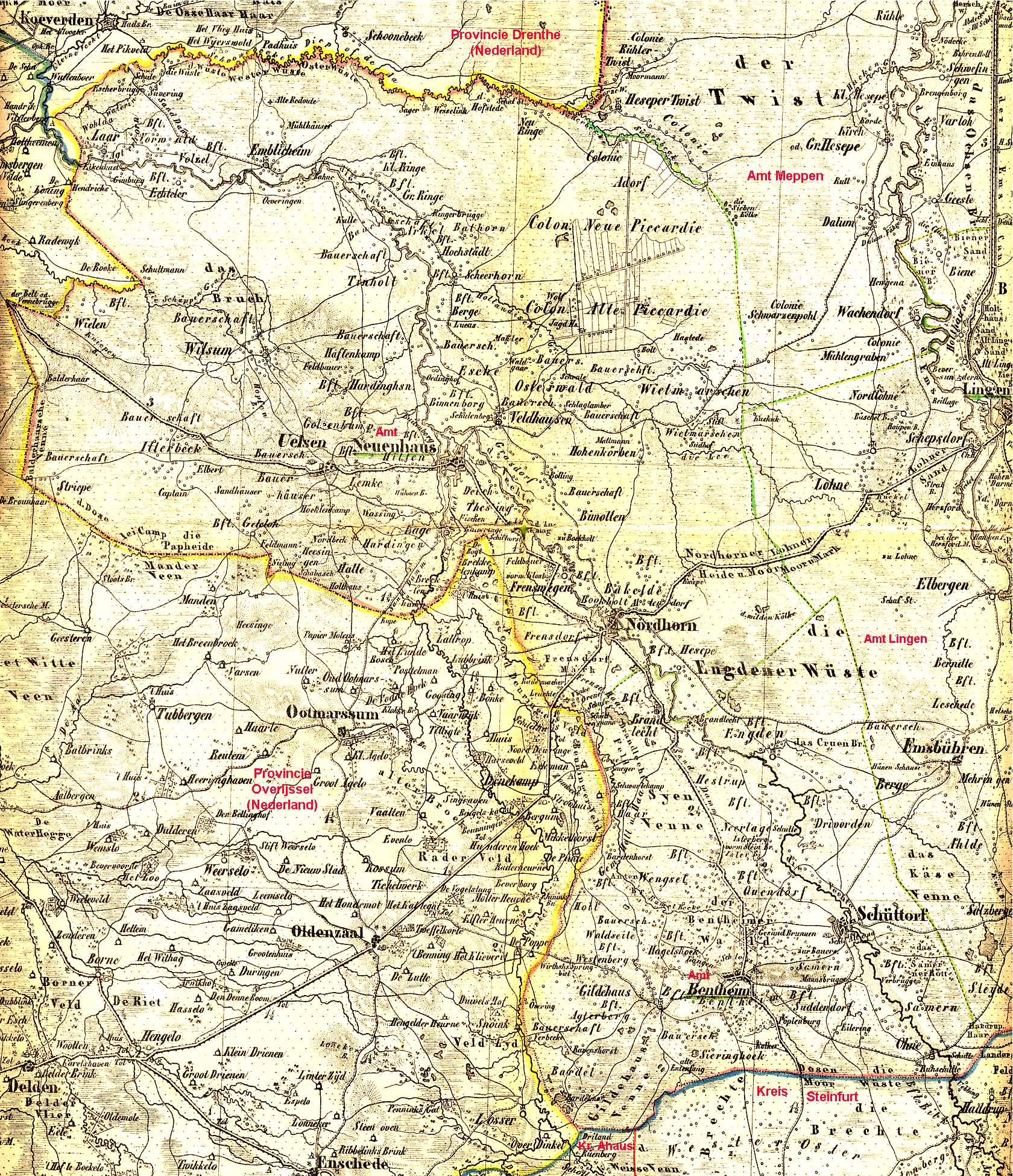 HIS-Data Grafschaft Bentheim Karte 1850