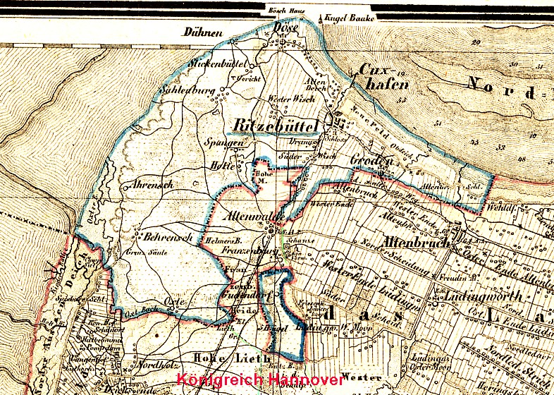 HIS-Data Freie Stadt Hamburg Karte 1850