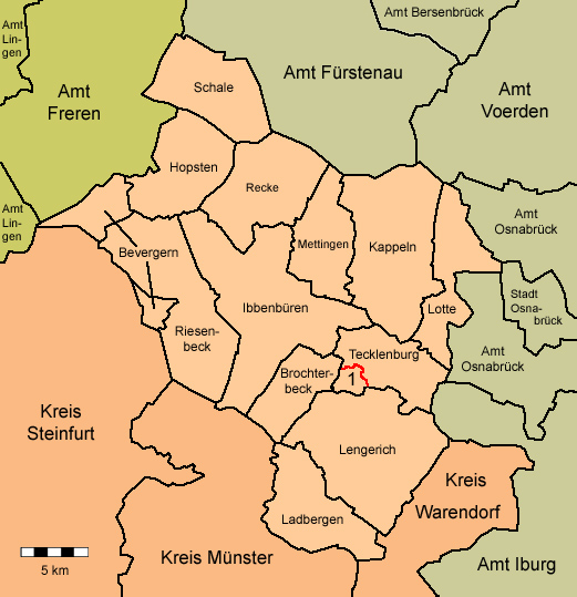 HIS-Data Tecklenburg Kreis Karte 1836