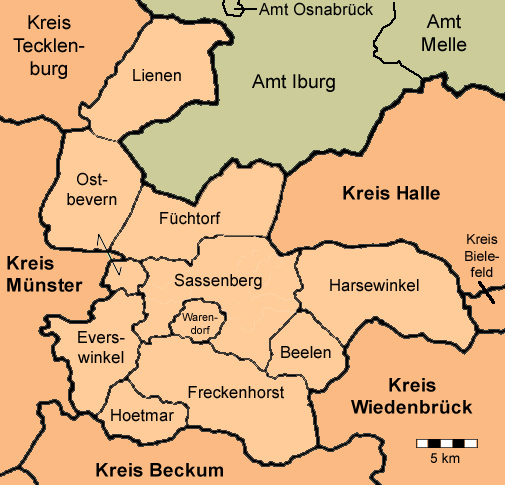 HIS-Data Kreis Warendorf Karte 1816