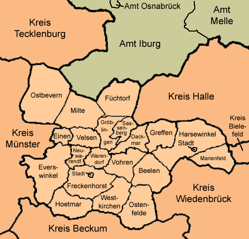 HIS-Data Kreis Warendorf Karte 1897