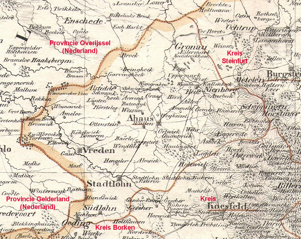 HIS-Data Ahaus Kreis Karte 1820 geografisch Daten Belege HIS-Data Ahaus Kreis Karte 1820 geografisch Daten Belege