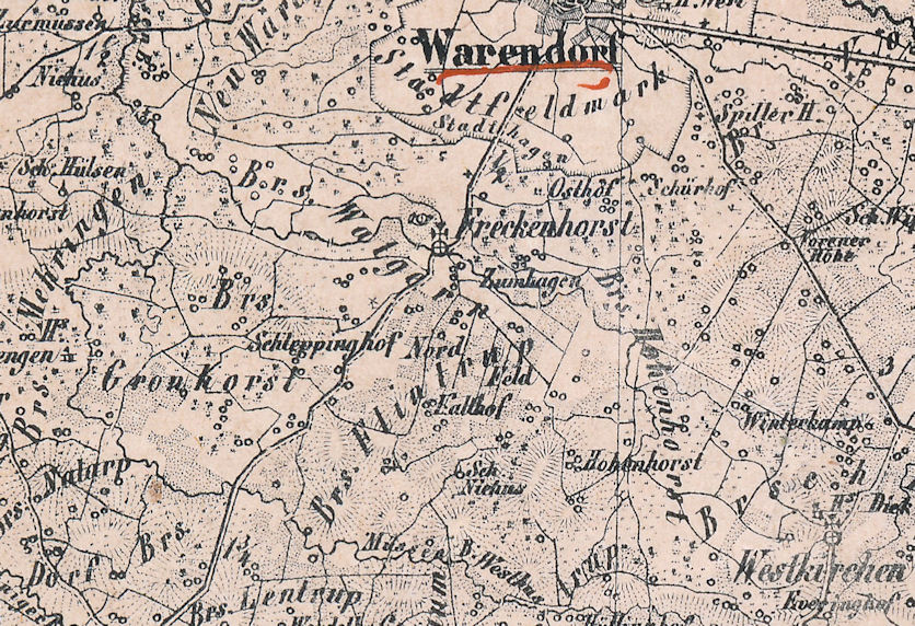 freckenhorst karte HIS Data Freckenhorst Kirchspiel Karte 1850